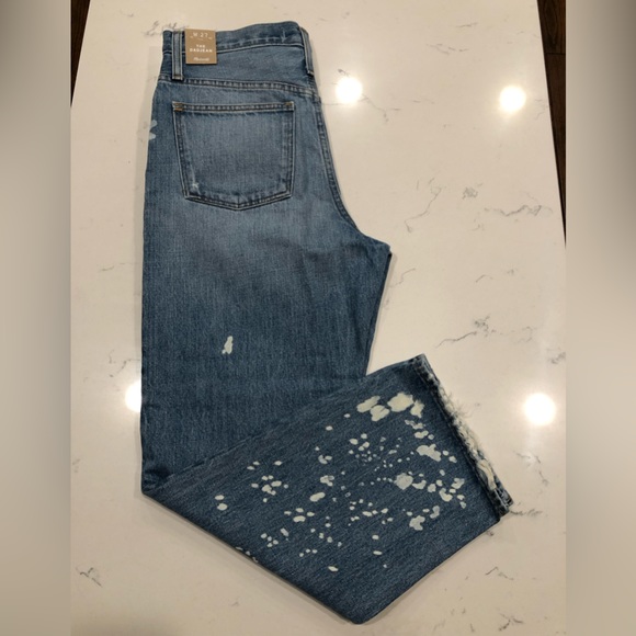 NWT Madewell The Dadjean Denim Jeans Bleached Edition size 27 - Picture 1 of 16